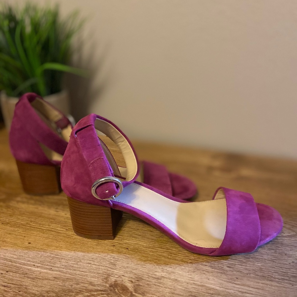 Purple Michael Kors chunky heels